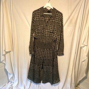 Who What Wear Long Sleeve Herringbone Dress